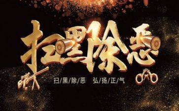扫黑除恶专项行动工作总结5篇