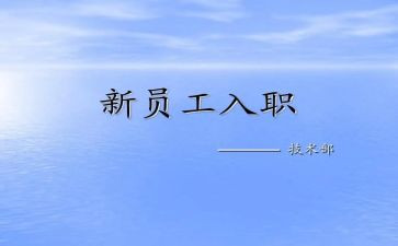新入司员工工作总结7篇